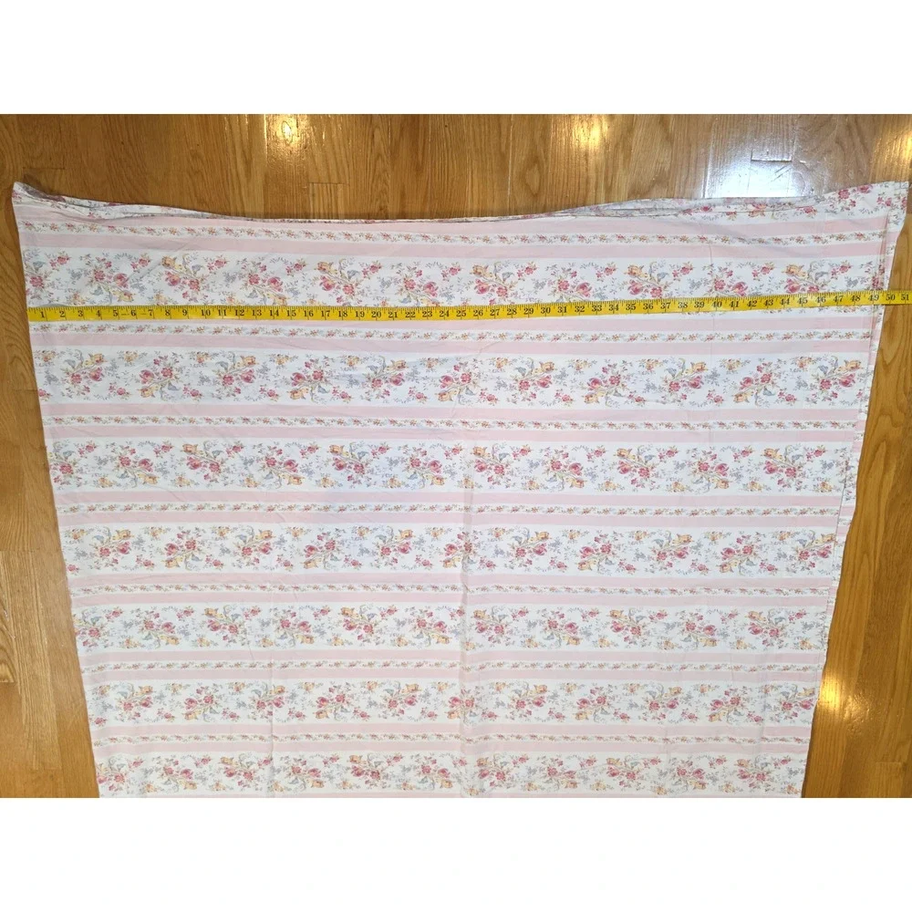 Ralph Lauren Millicent King Sheet Set Pink Floral Stripe Grandmillennial Italy